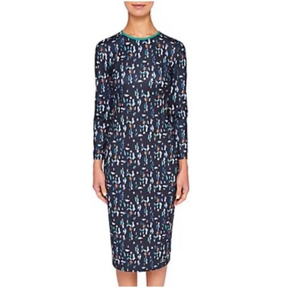 BNWT TED BAKER LONDON Long Sleeve Midi Printed Dress